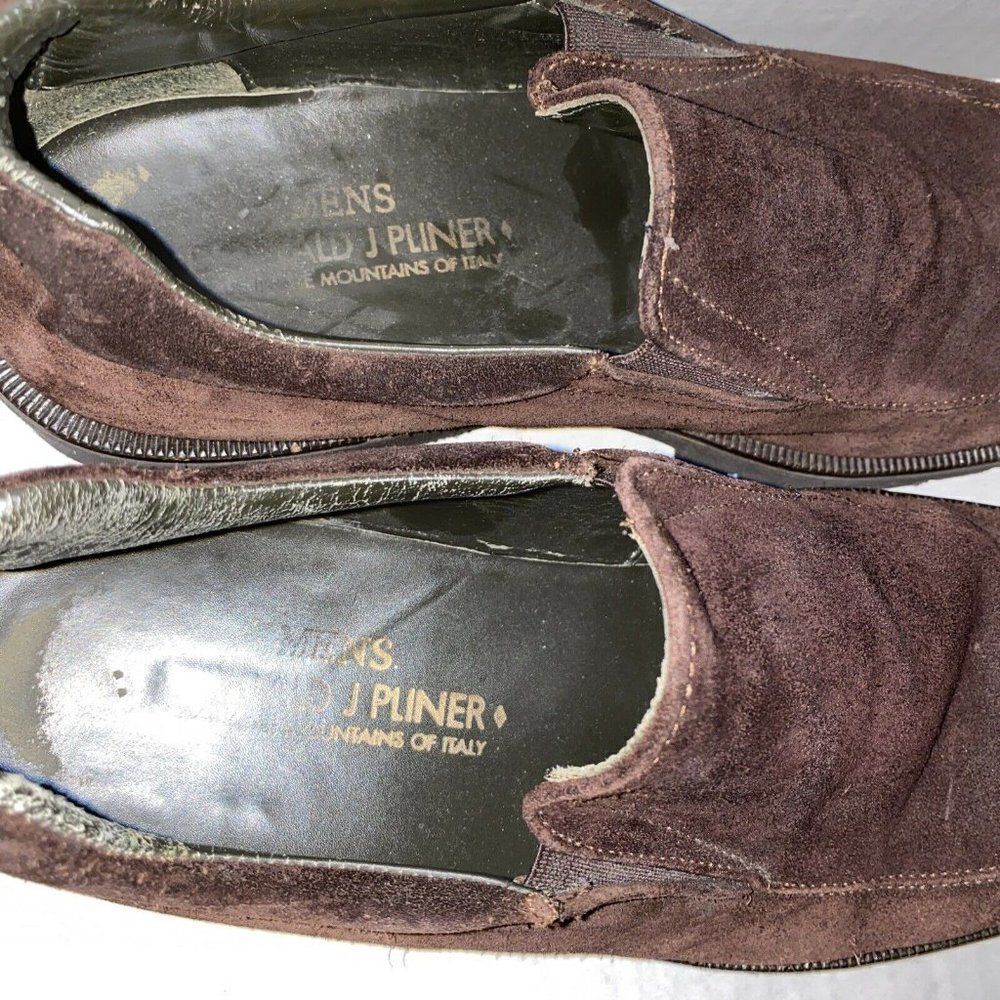 Donald J Pliner Brown Suede Mens Loafers 9.5M - Picture 3 of 6